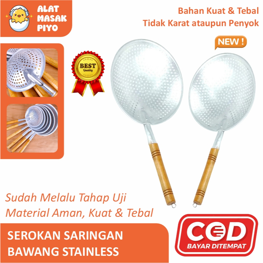 Serokan Gorengan Stainless Murah Saringan Minyak Peniris Gorengan Saringan Gorengan Stainless