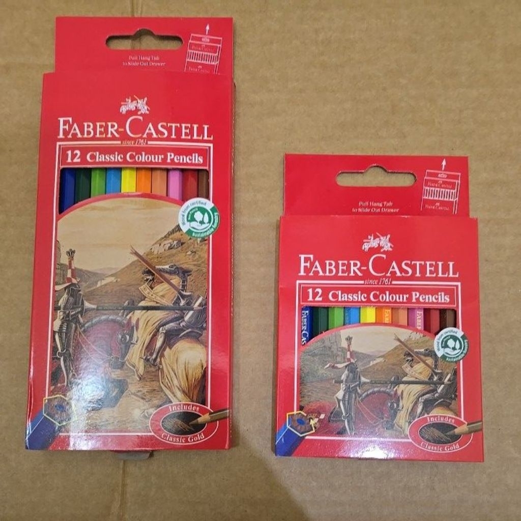 

Pensil warna Faber Castell Panjang / Pendek 12pcs