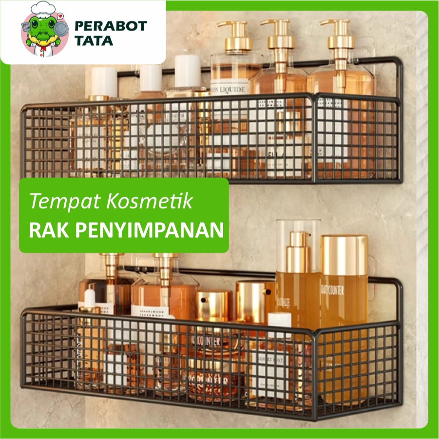 Rak Kamar Mandi Tempel Rak Gantung Rak Keranjang Kamar Mandi Rak Kamar Mandi Aesthetic Anti Karat