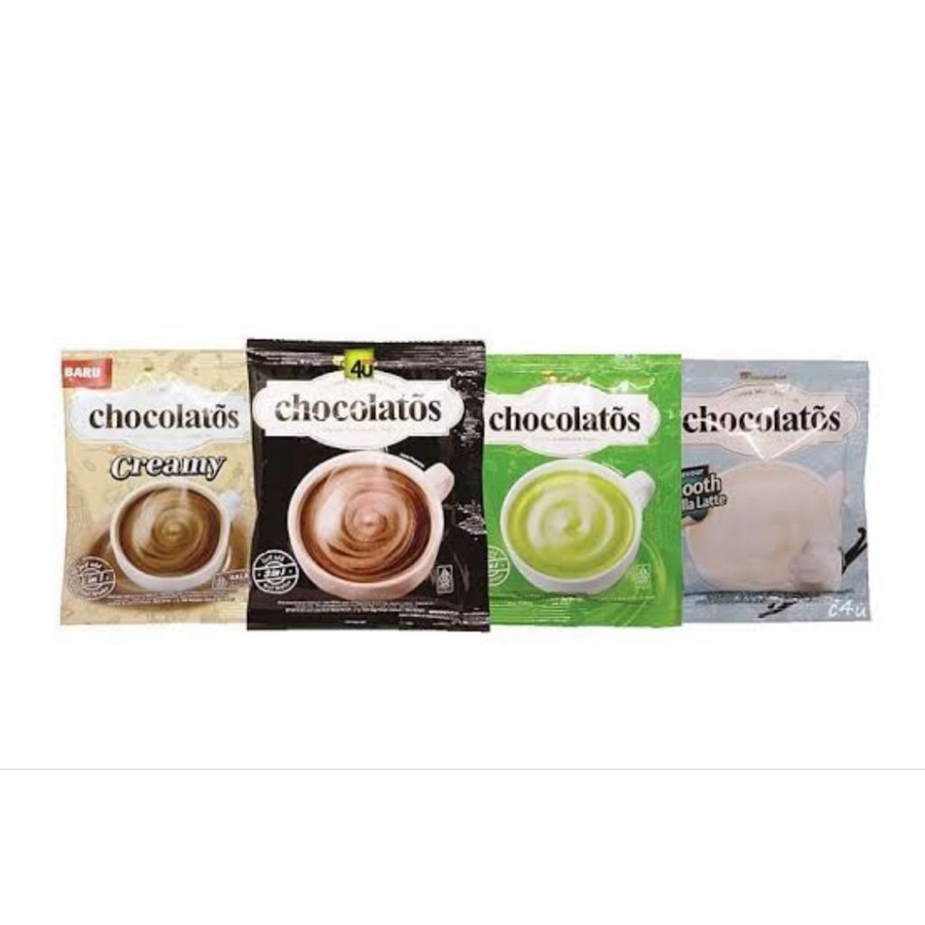

Chocolatos drink 4 variant rasa, coklat,matcha,creamy, smooth vanila late,renceng isi 10 pcs