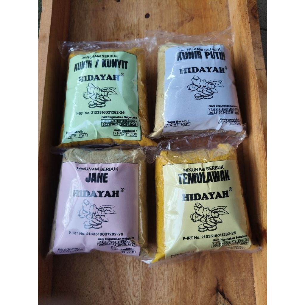 

(Misha) Minuman Serbuk Herbal Tradisional Hidayah | Jahe, Temulawak, Kunyit , Kunir putih | Racikan Asli Tanpa Pengawet 180g