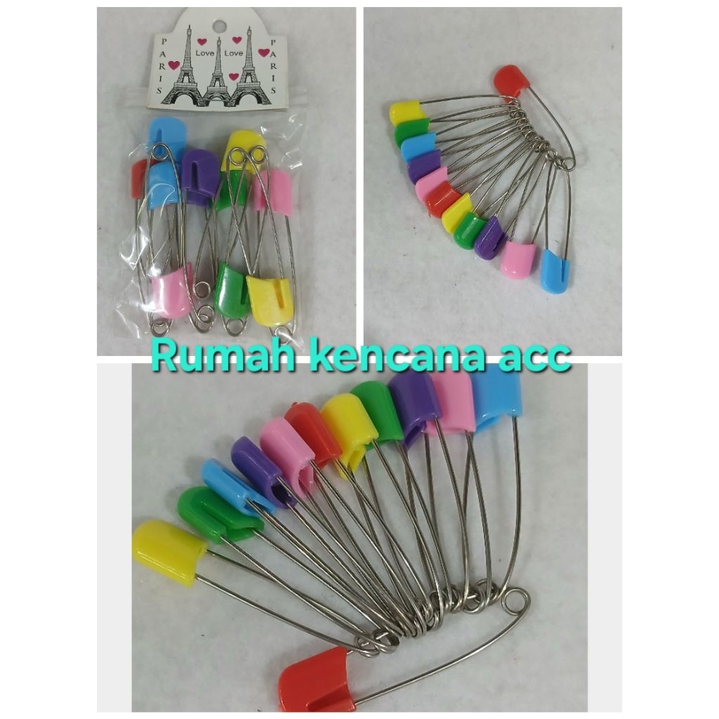 

Safety Pin/Peniti Baby/Peniti Besar Warna Warni Per 12 Pcs