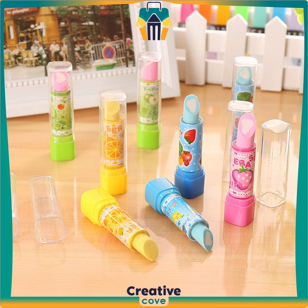 

EC Penghapus Pensil Model Lipstik Karakter Buah Random / Eraser Buah Warna Warni Lucu / Penghapus Pensil Eraser Fruits Import Creative Cove A70