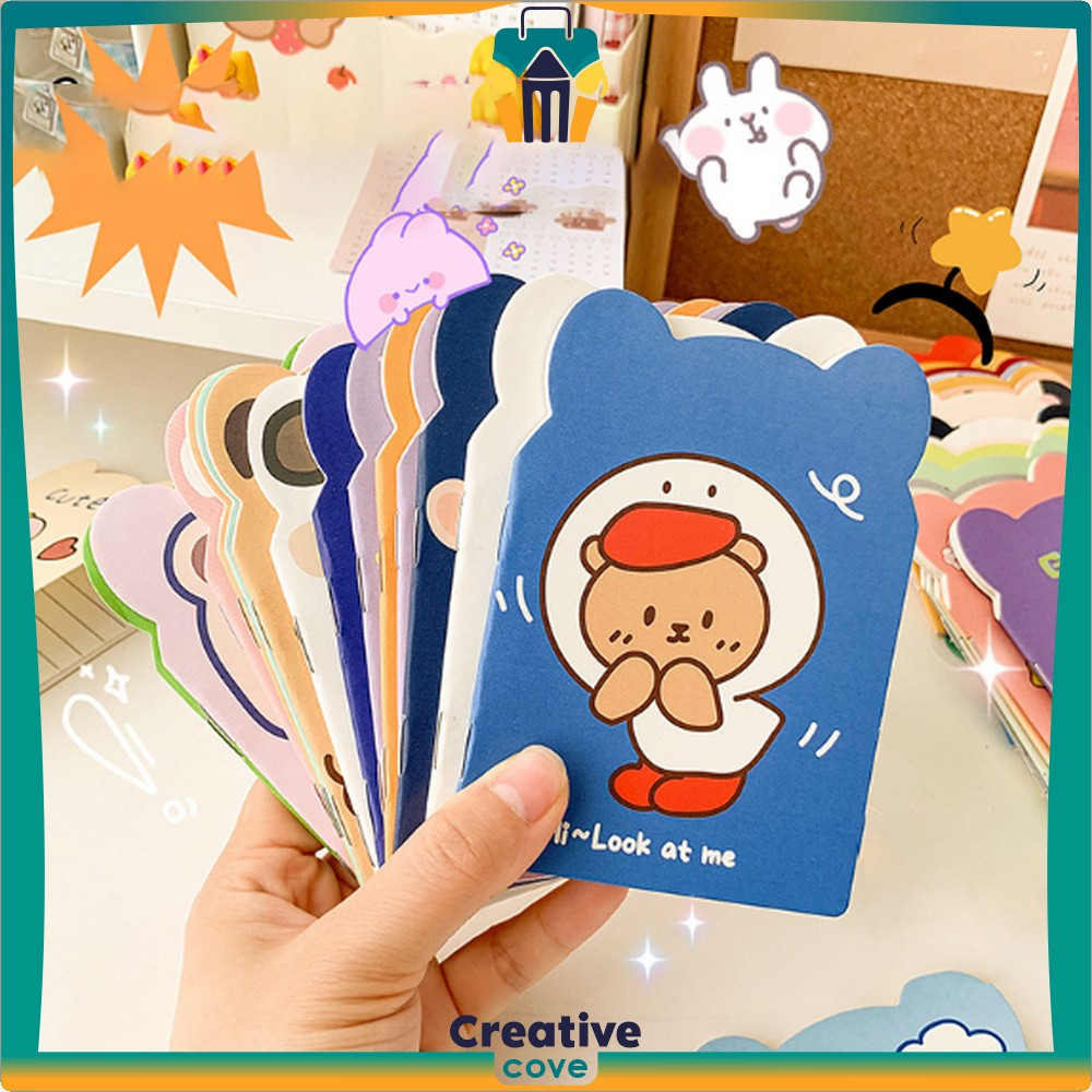

EC Note Book Buku Catatan Kartun Berkuping Cartoon Mini Book / Buku Tulis Memo Kecil Mini Motif Karakter Kartun Creative Cove A40