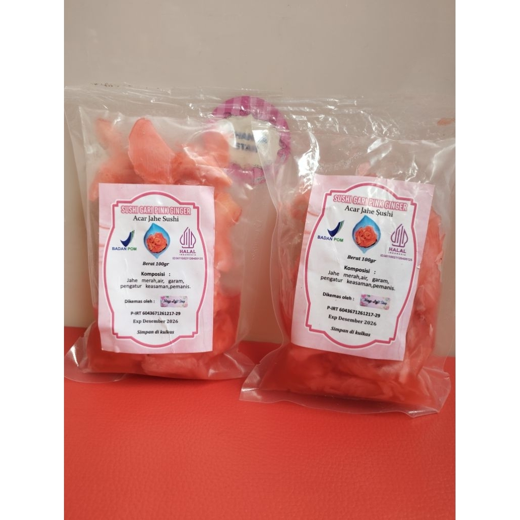 

Jahe sushi Jepang 100ml / jahe sushi Acar Jahe Merah / Gari / Red Ginger sushi pelengkap nori sushi sashimi kimbap gimbap termurah promo sale