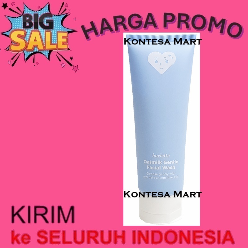 Harlette Oatmilk Gentle Facial Wash Sabun Pembersih Wajah Pelembab Muka Harlete Oat Milk Face 100 ml
