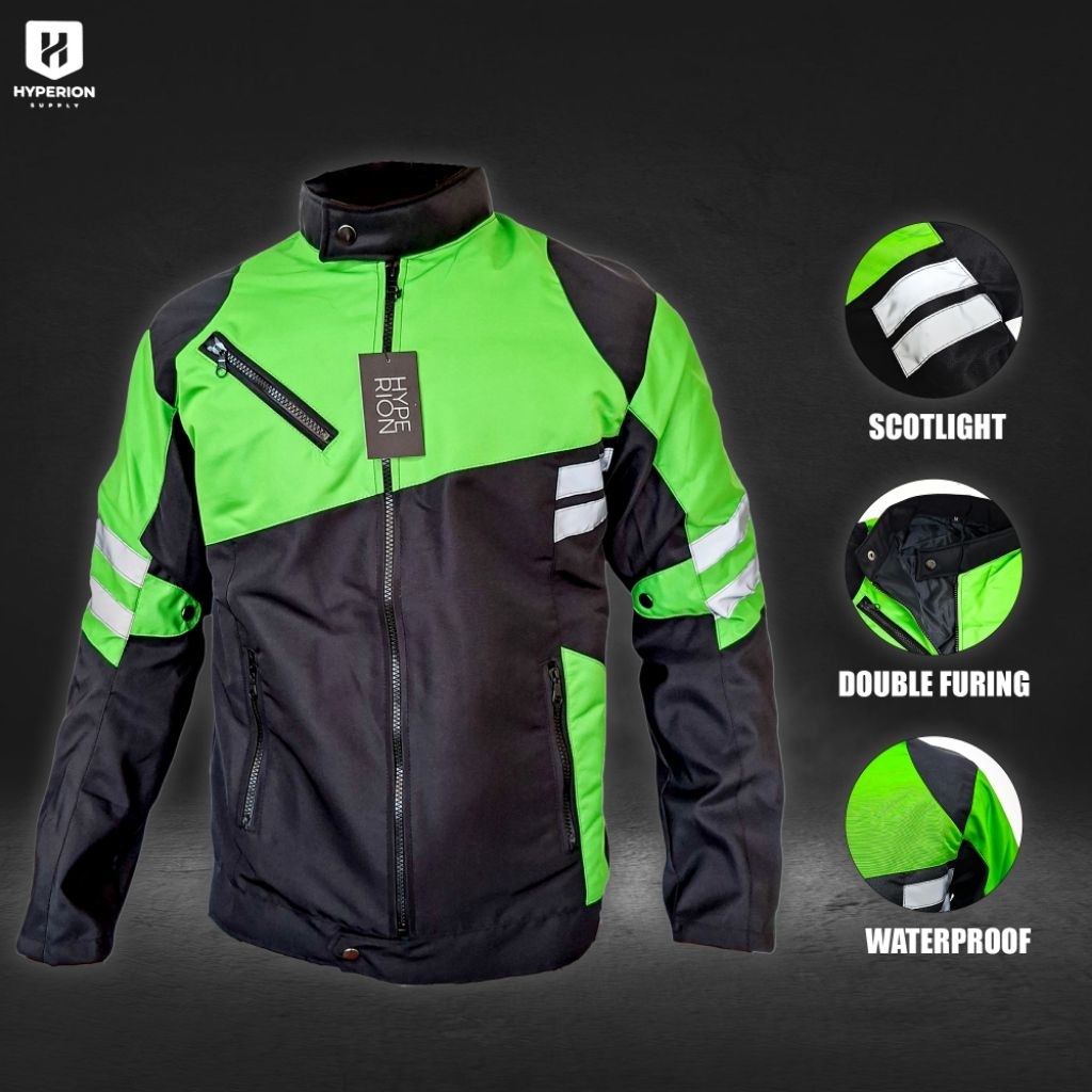 jaket motor touring generasi gen z | hijau