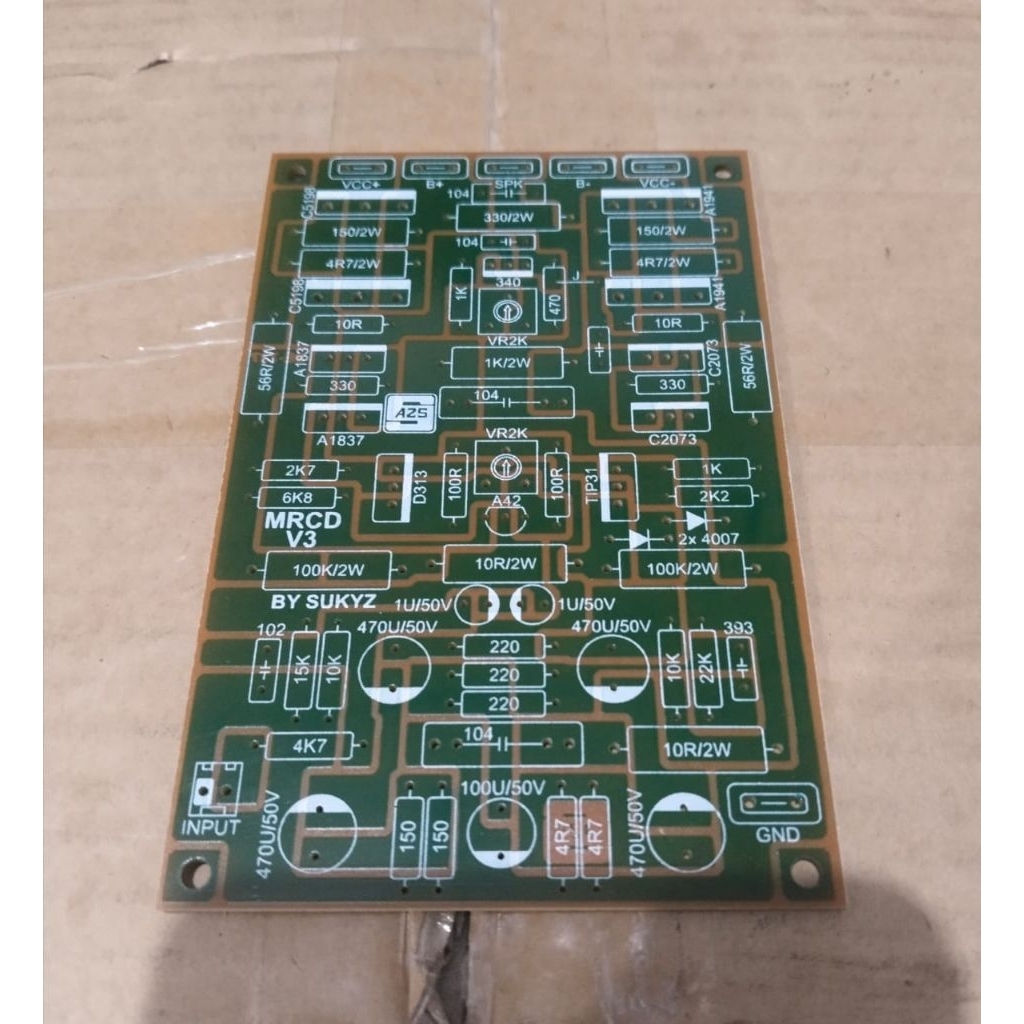 PCB Power Amplifier Mono MCRD V3 Pertinak