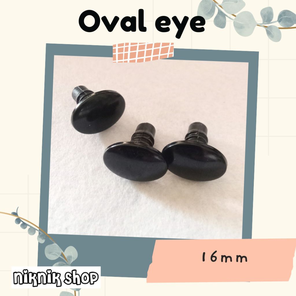 20pcs oval eye 14mm mata boneka oval