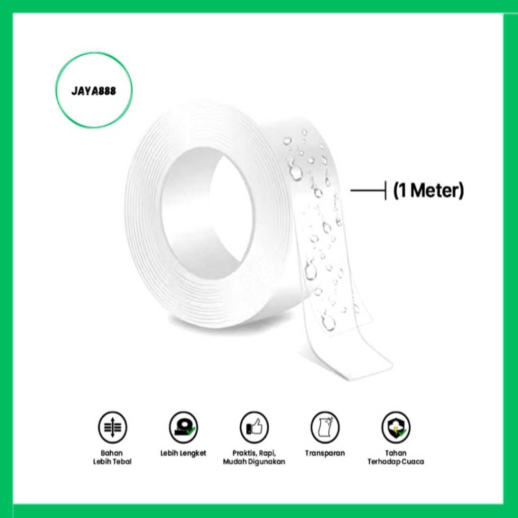 

Jaya888_Nano Tape /Double Tape Isolasi Transparan Ukuran 1M