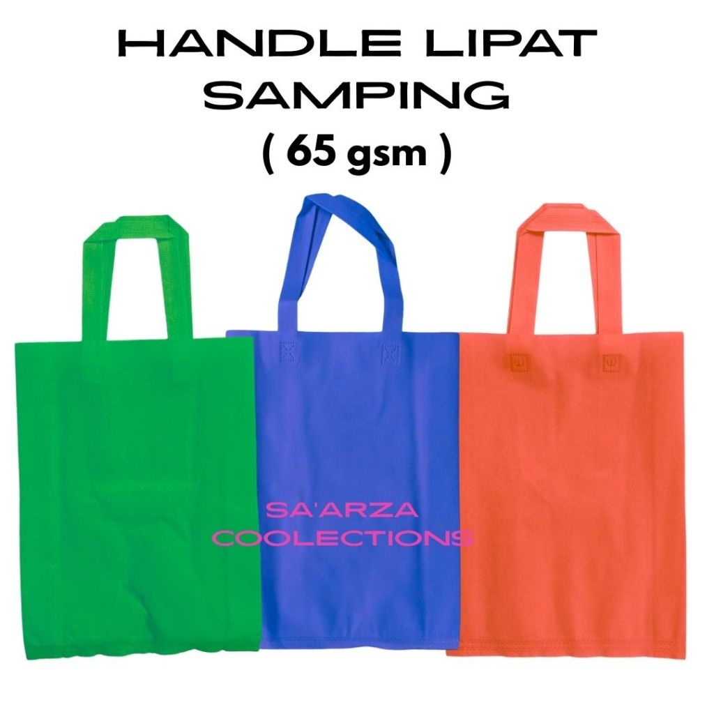 

Tas Handle Lipat Samping Ukuran 38 X 45 Isi 12pcs,Tas Goodiebag,Tas Hampers,Tas Spudboond