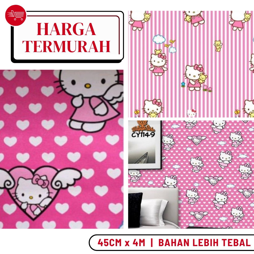 Wallpaper Dinding Hello Kitty Wallpaper Dinding Karakter Hello Kitty Wallpaper Dinding Kamar Anak