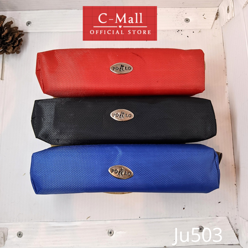 

C-MALL Tempat Pensil Kain Resleting Pencil Case POLO 503 Mini Motif Polos ( Pcs ) [ Original ]