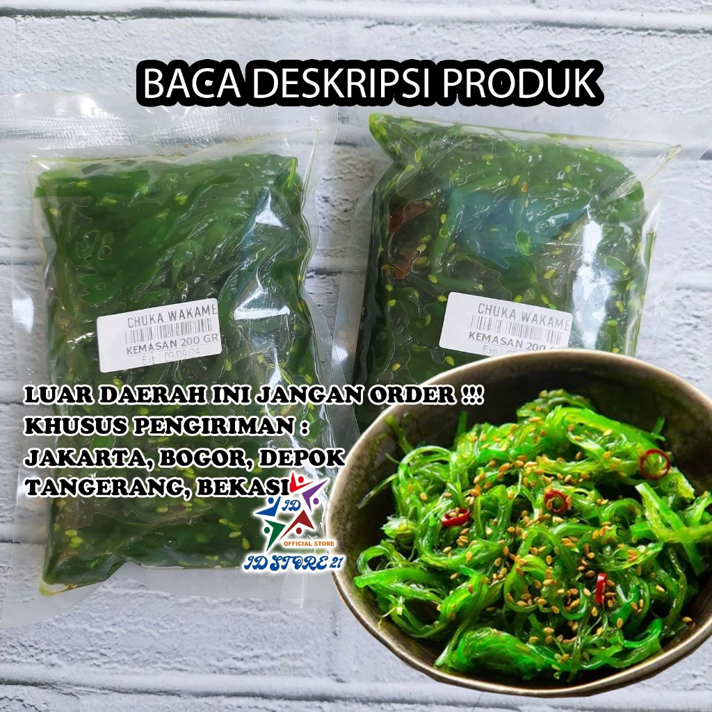 

CHUKA WAKAME Salad Rumput Laut kemasan 200 g Seaweed Seasoned Salad | BACA DESKRIPSI PRODUK