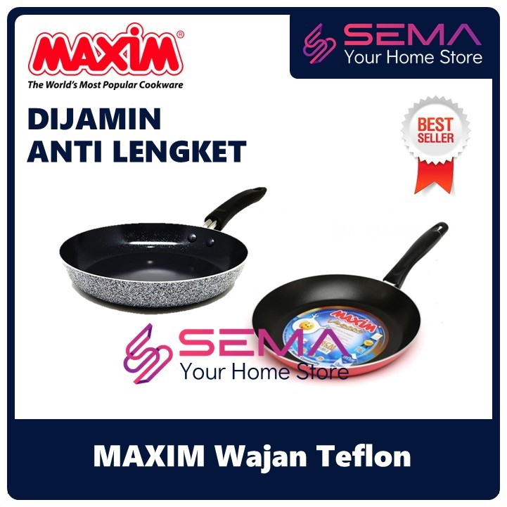 MAXIM Valentino Neostone Frypan 12 18 20 22 24 26 cm Wajan Teflon Anti Lengket Keramik WOK