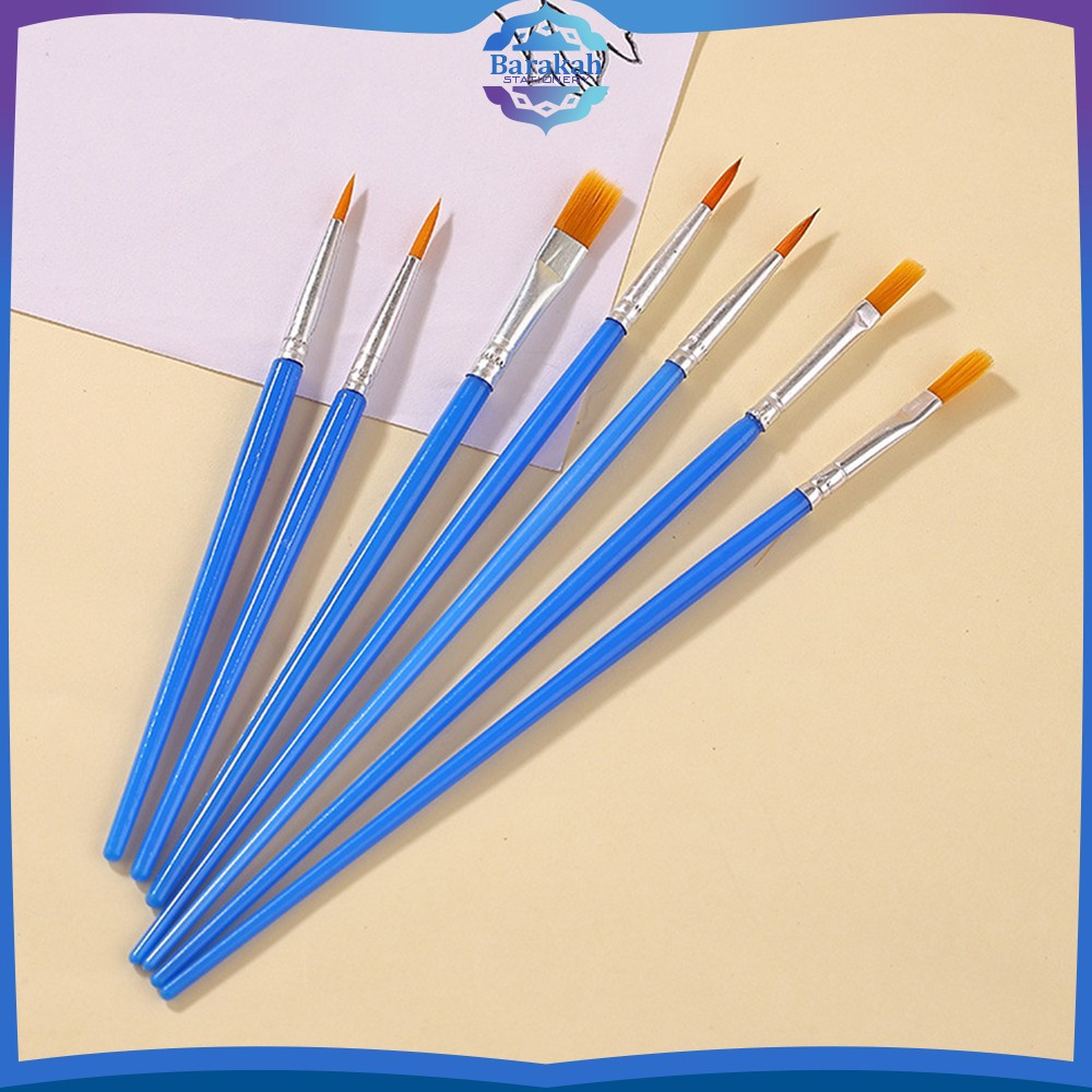 

EC Paint Brush Nilon Ujung Pointed dan Flat / Kuas Lukis Lancip Datar Art / Brush Cat Minyak Akrilik Barakah Stationery A98