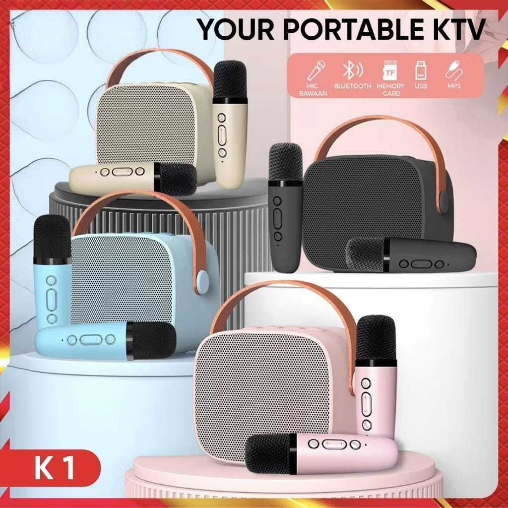 Speaker Microphone Karaoke Bluetooth  Speaker Karaoke Wireless Speaker Mini Bluetooth Karaoke  K1