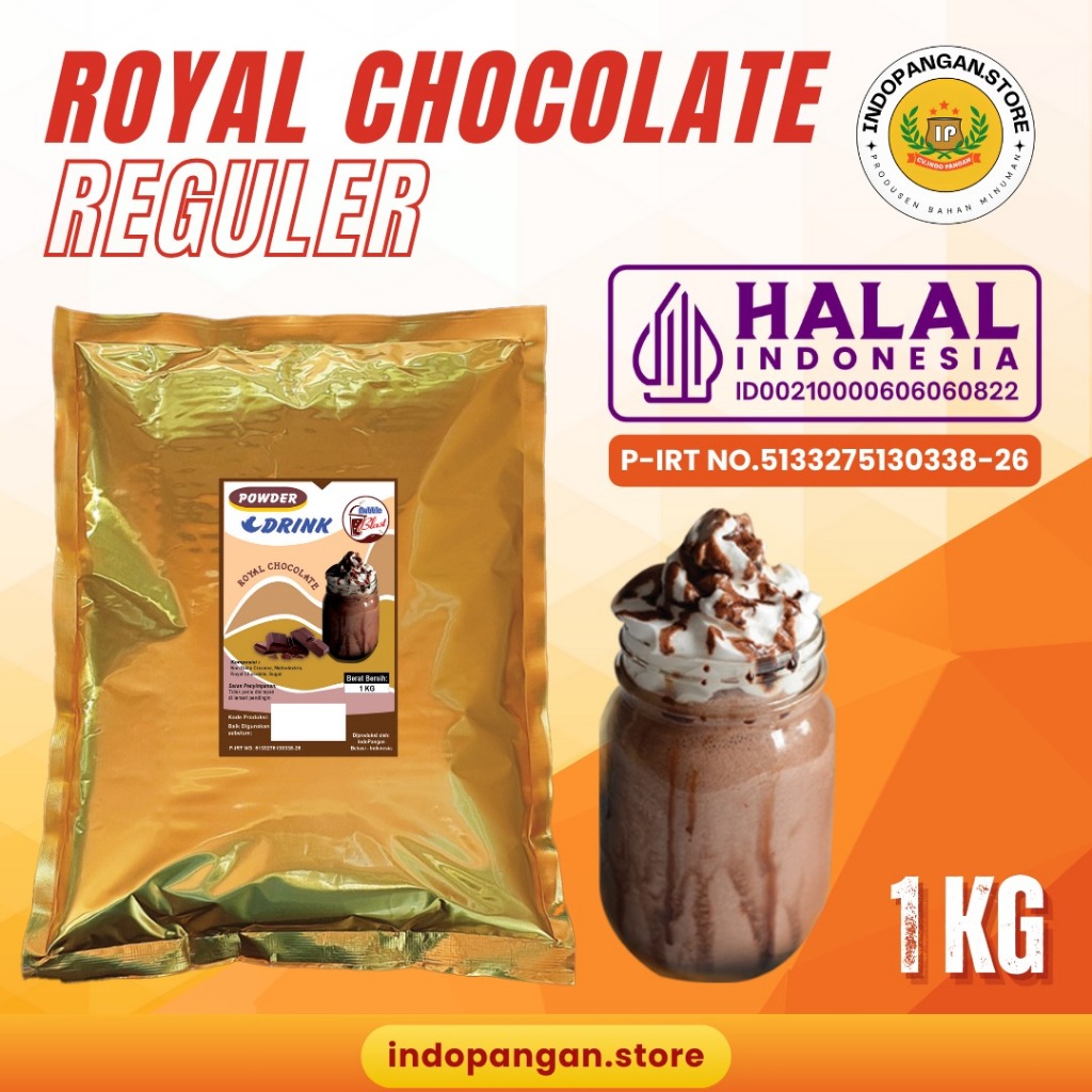 

BUBUK ROYAL COKLAT 1 KG - Bubuk Minuman Royal Chocolate - Powder Cokelat MIX Creamer + Gula