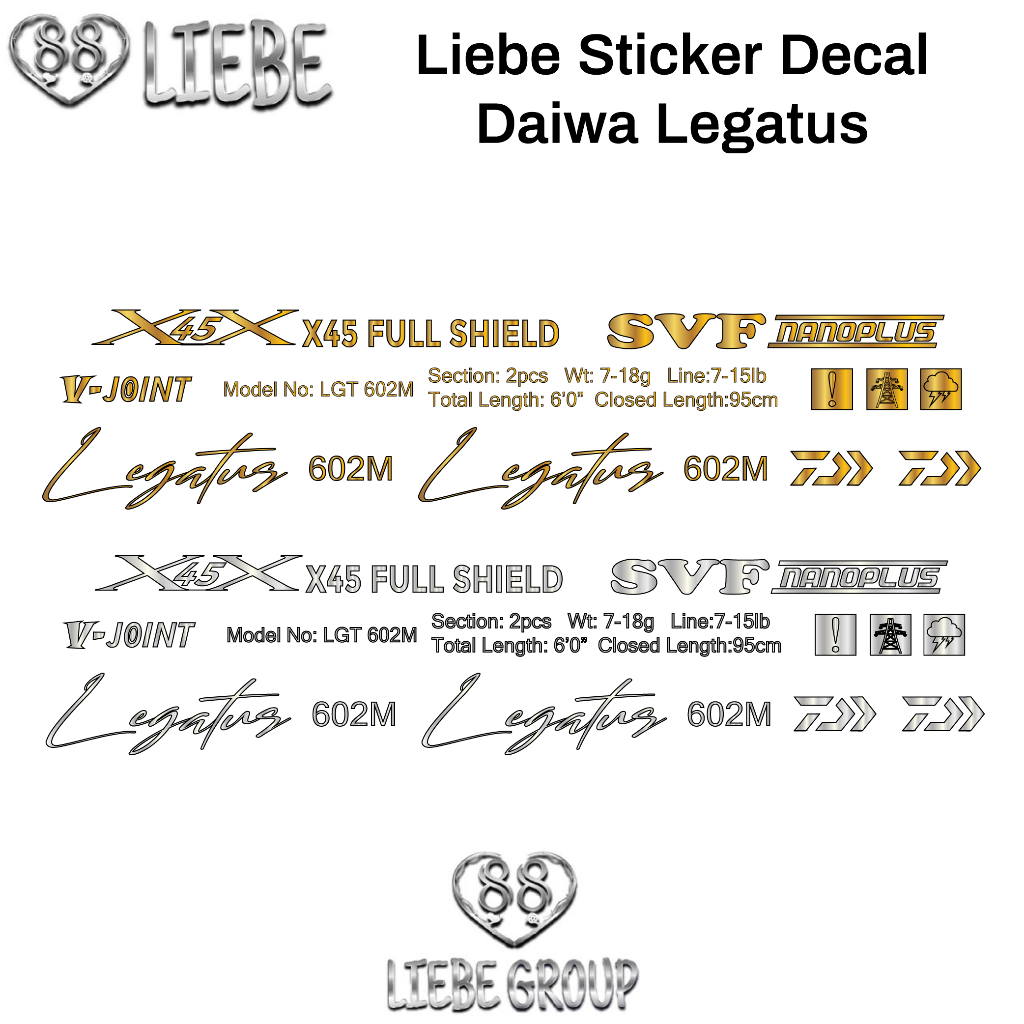 Liebe Sticker Decal Custom Joran Daiwa Legatus