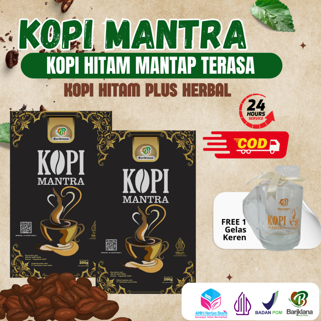 

[ GARANSI + BISA COD ] [ PAKET 2 BOX GRATIS GELAS CANTIK ][ BELI 1 GRATIS JAHE ] KOPI Plus Herbal