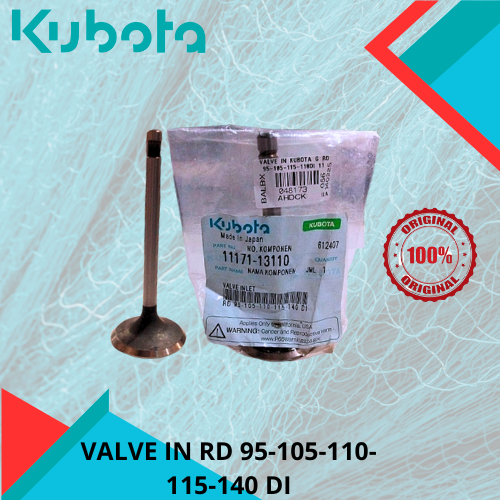 KUBOTA VALVE INLET RD 95-105-110-115-140 DI / KLEP IN RD 95-105-110-115-140 DI / KATUP HISAP RD 95-1