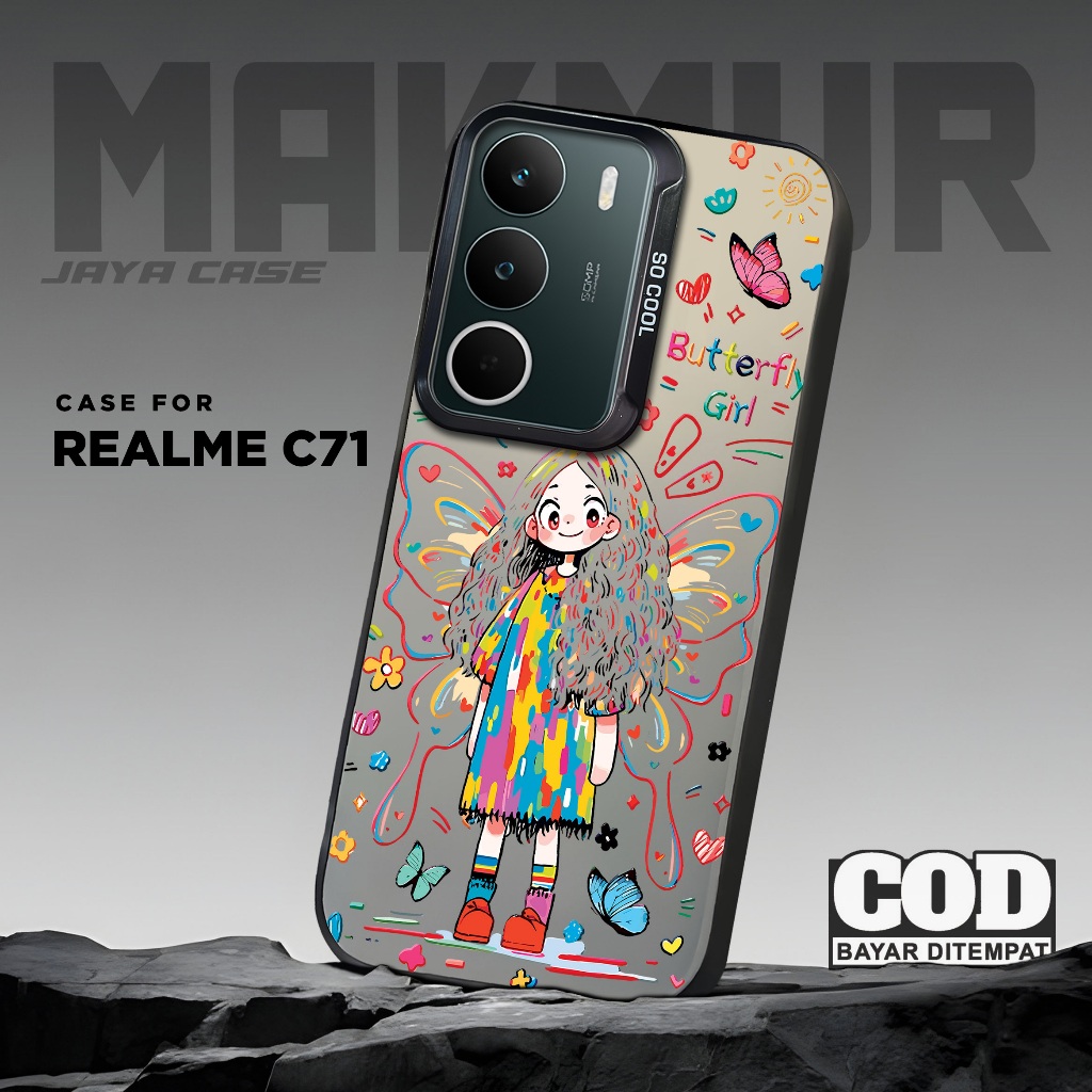 CASE IMD HOLOGRAM REALME C71 - Motif CEWE - Casing hp HYBRID PLATE SO COOL PREMIUM