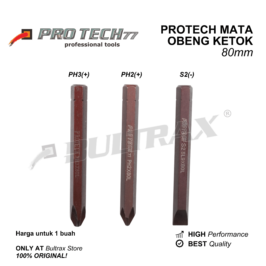 PROTECH Mata Obeng Ketok PH2(+), PH3(+), S2(-) / Mata Obeng Magnet