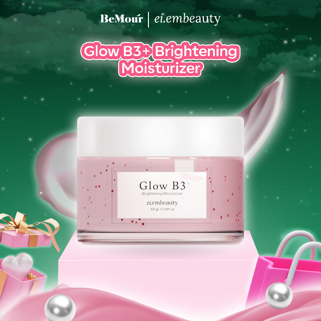 EIEM BEAUTY - GLOW B3+ BRIGHTENING MOISTURIZER ( 50 g ) - Pelembab Wajah Cerah Atasi Dark Spot
