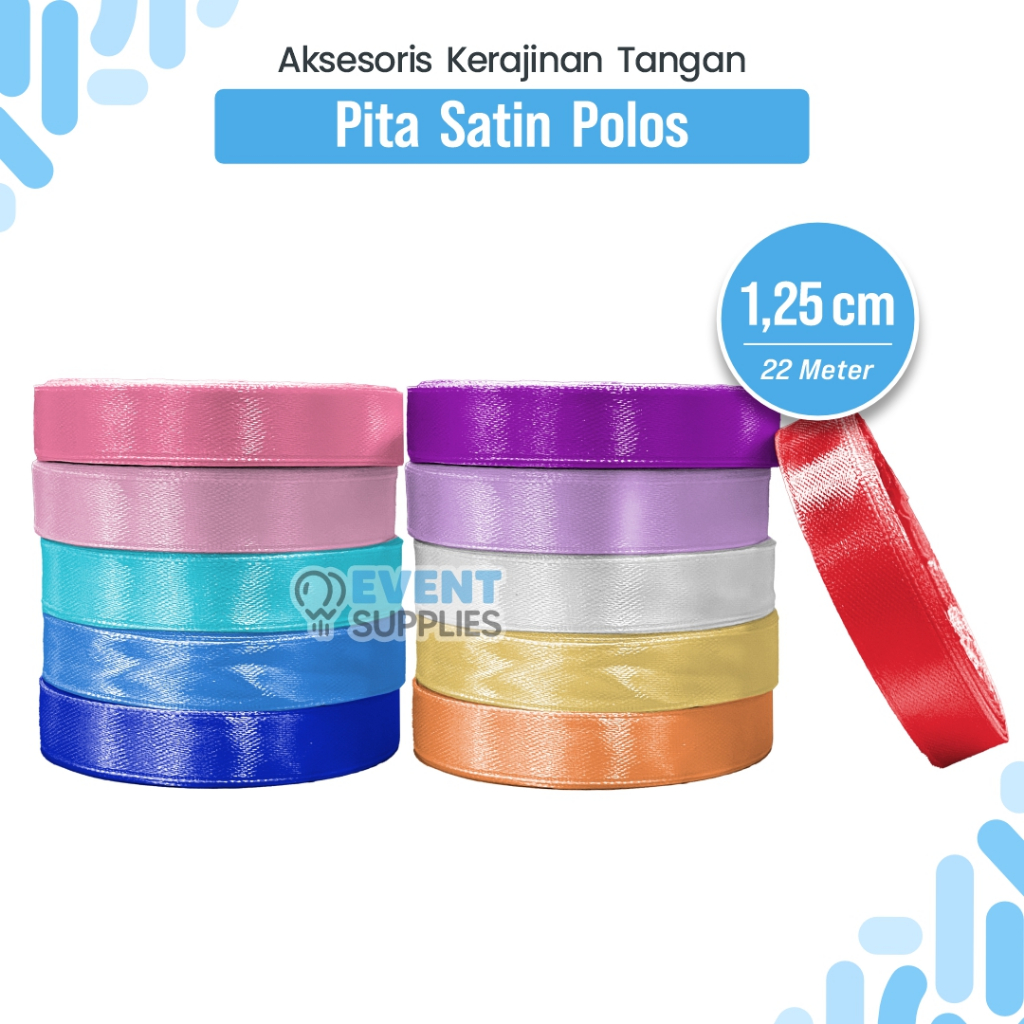 

Pita Satin 1,25cm 1/2 Inchi / Pita Satin Buket Bunga Kado Buket Wisuda Ulang Tahun / Buket Pita Satin