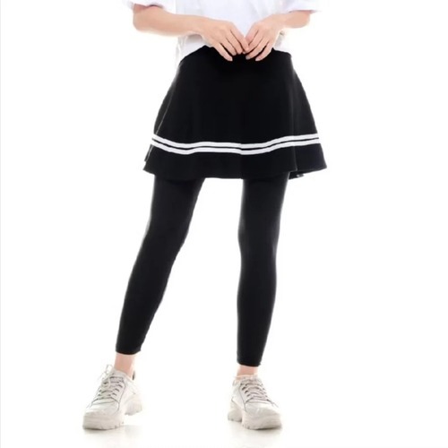 Rok Legging Olahraga Wanita Senam / Legging Rok Olahraga Wanita /  Legging Rok Olahraga Stripe Putih