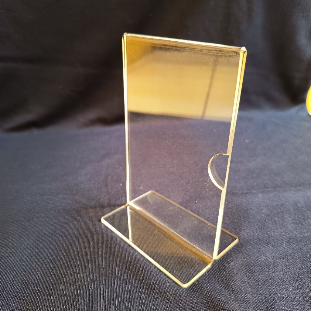 

ACRYLIC DISPLAY BROSUR UK A7 / TENT CARD HOLDER DISPLAY QRIS | DISPLAY ACRYLIC