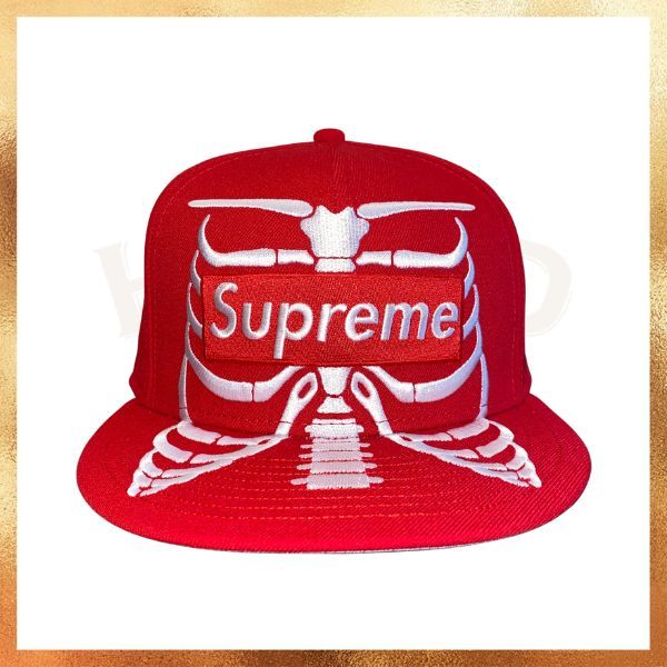Topi New Era Supreme Bones SS25 Red 59FIFTY Baseball Fitted Hat