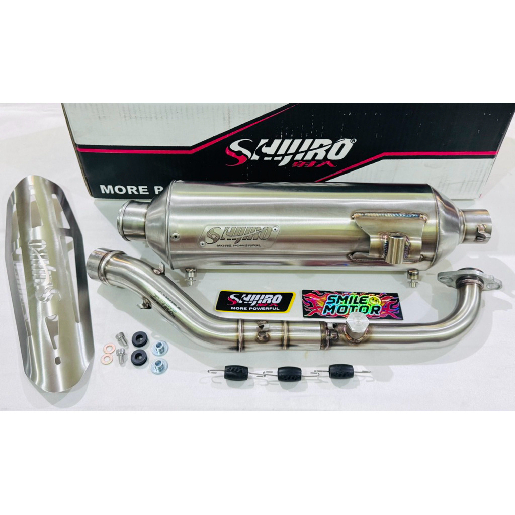KNALPOT RACING SHIJIRO NEW OPEL PRO STAINLESS NMAX NEW NMAX NEO NMAX TURBO AEROX NEW AEROX ALPHA INL