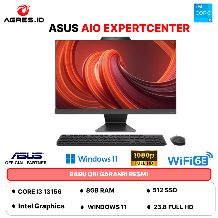 ASUS EXPERTCENTER AIO EG3408WVAK I3 1315 8GB 512GB W11 23.8FHD -BPC385W