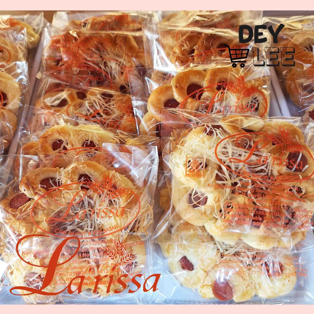 

LARISSA Roti Pizza Sosis Keju per 1 pc Satuan Fresh Halal Bandung