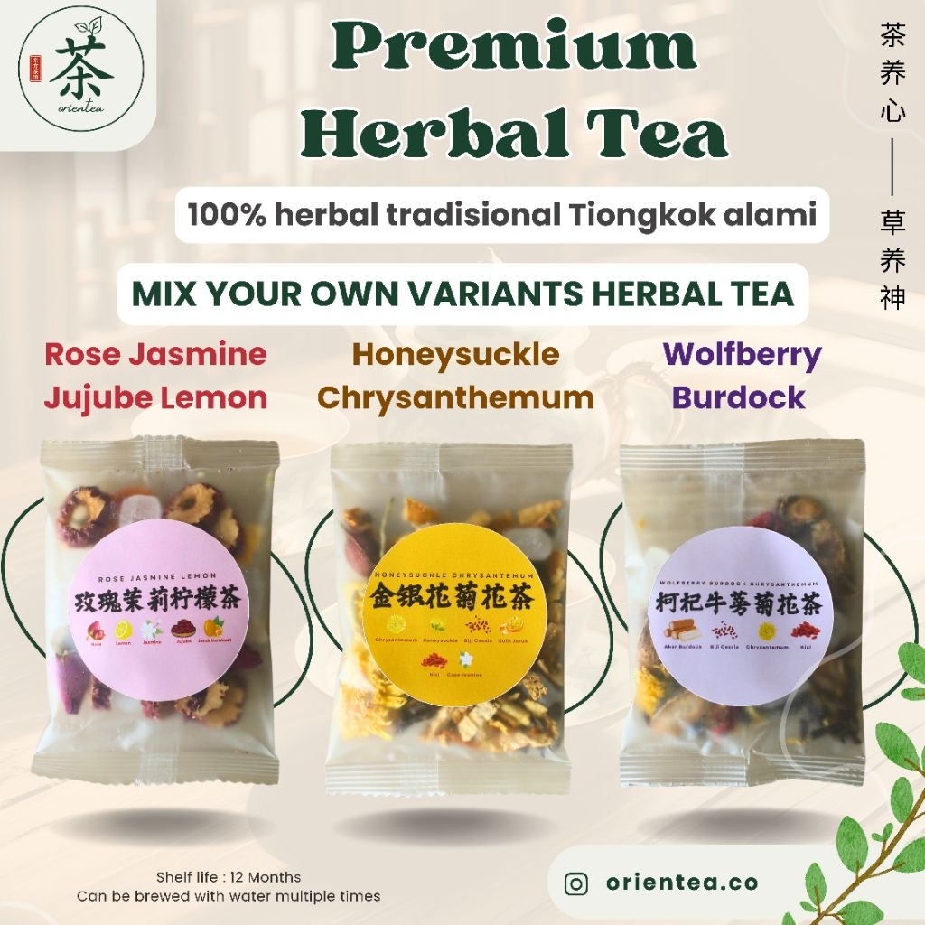 

[ORIENTEA MIX VARIAN] TEH HERBAL PREMIUM TIONGKOK 100% PREMIUM 100% ORIGINAL 100%TERMURAH
