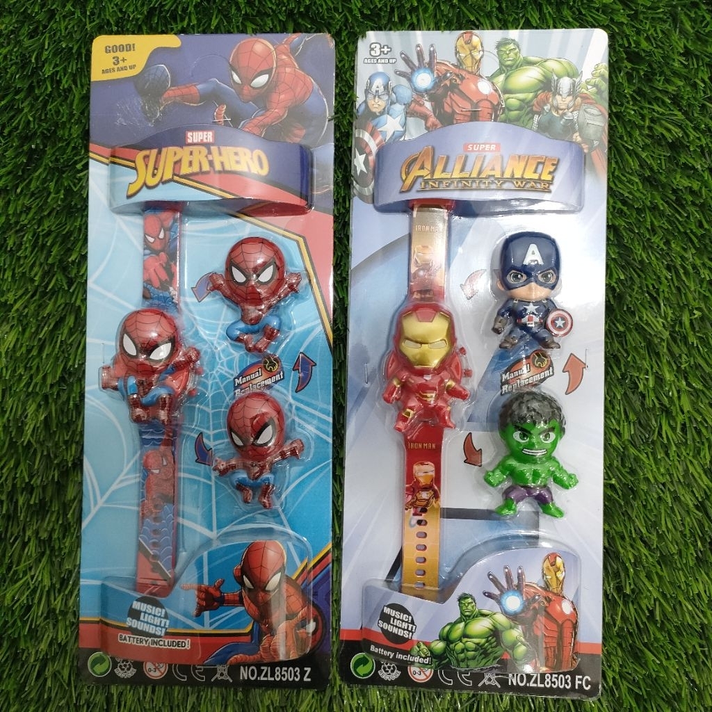 Jam Tangan Anak Laser Proyektor + Robot Jam Tangan Anak Cowok