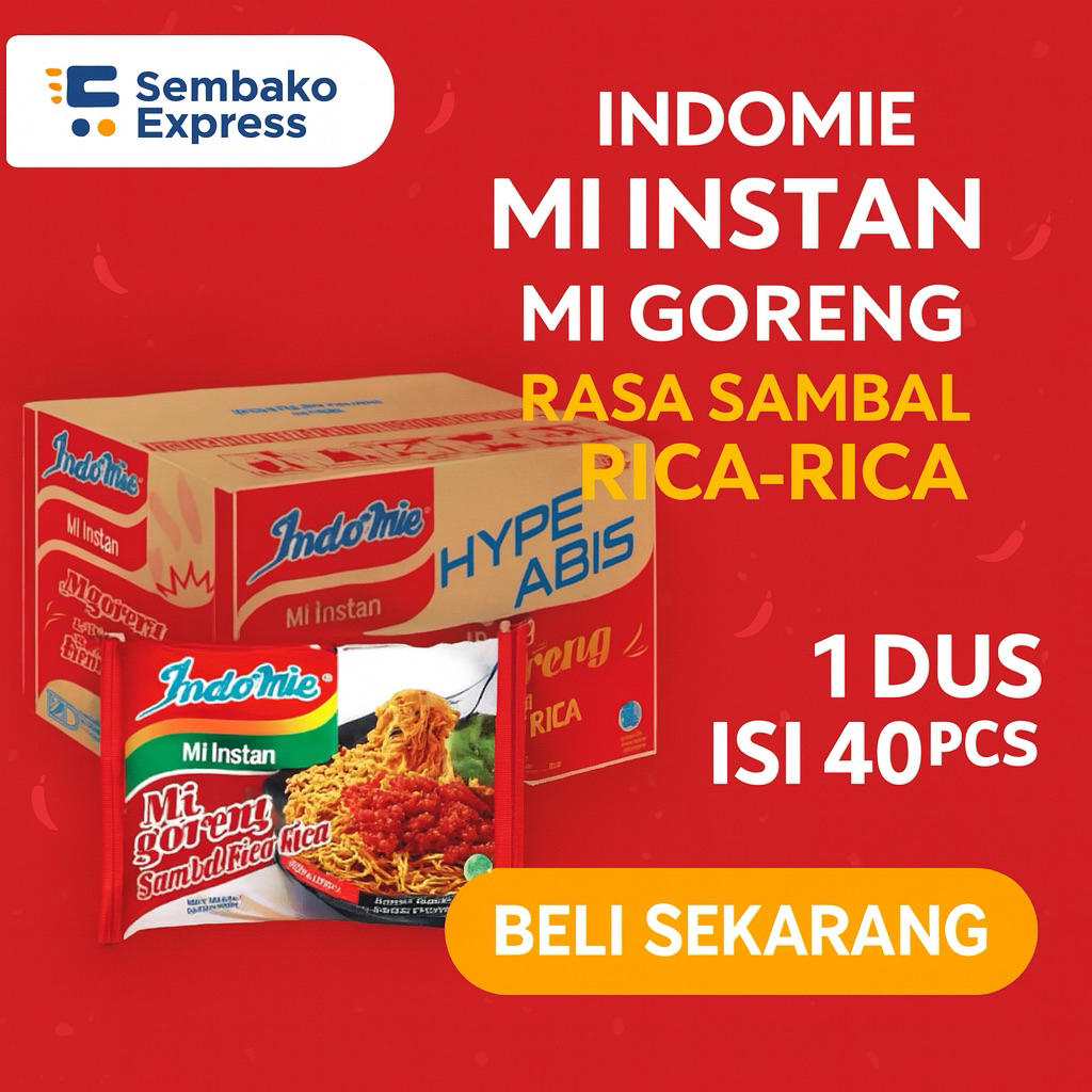 

Indomie Mi Goreng Sambal Rica-Rica 1 Dus – Pedas Menggugah Selera