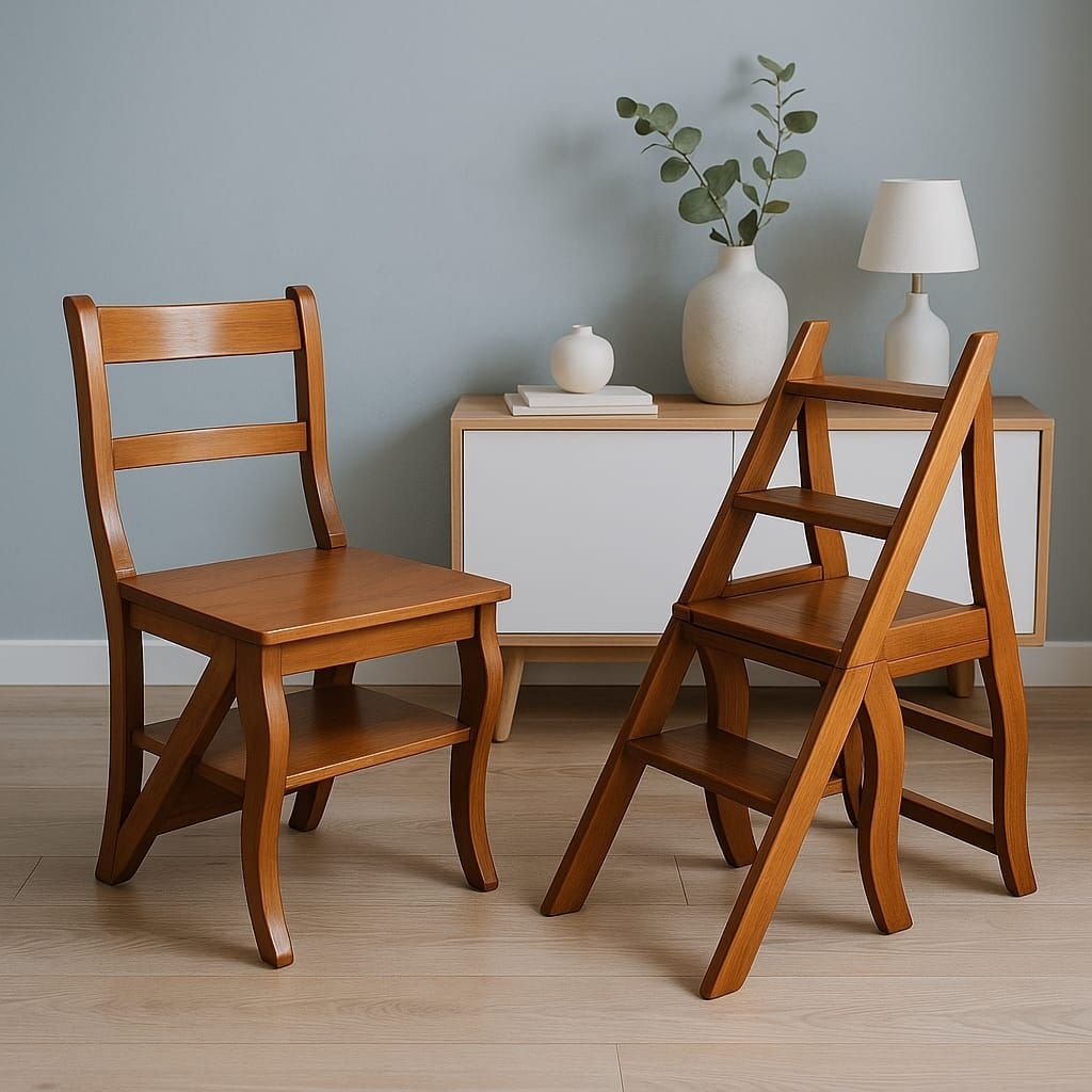 Kursi Makan multi fungsi / kursu lipat jadi anak tangga / kursi makan jadi tangga / kursi makan / ku