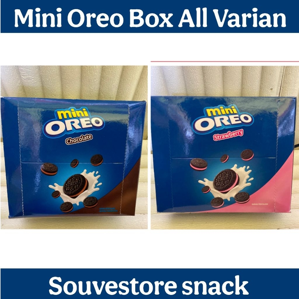 

Mini Oreo All Varian Box isi 10 Sachet Coklat Strawberry Original