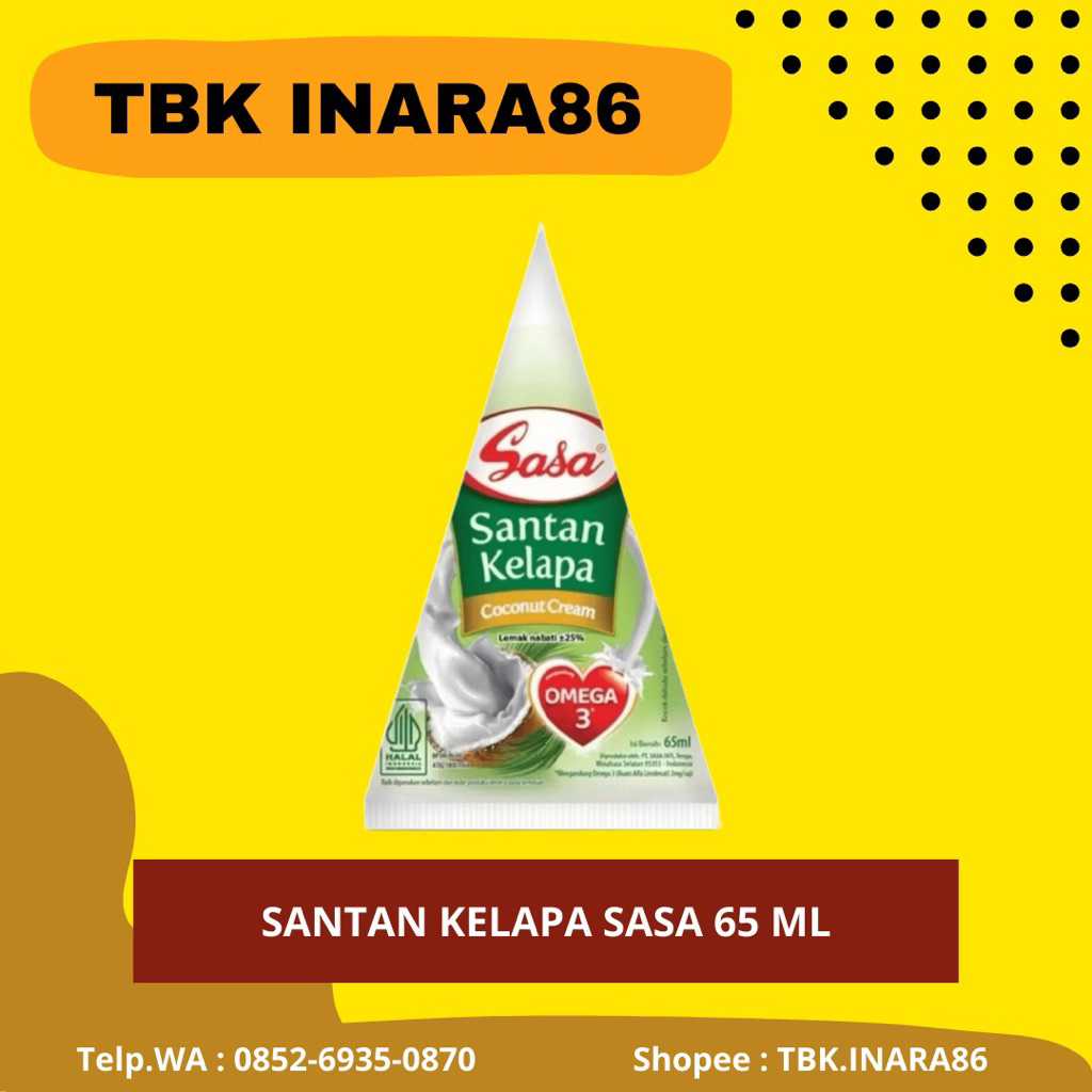

Santan Sasa Cair 65ml – Santan Instant Praktis & Higienis