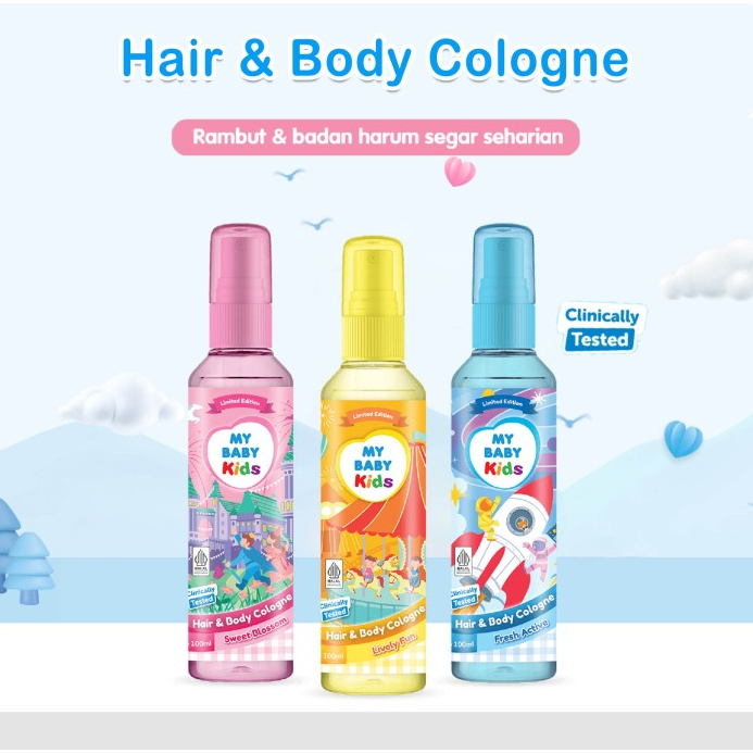 My Baby Kids Hair & Body Cologne 100ml - Minyak Wangi