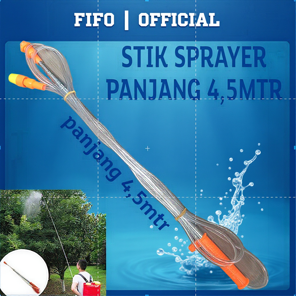 [gratis nosel] Stik Sprayer Panjang 4,5meter/ Stik Sprayer Teleskopik