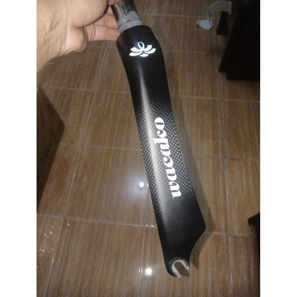 Fork Carbon Wacako Rimbrake 406 only old 100mm plus adaptor qr