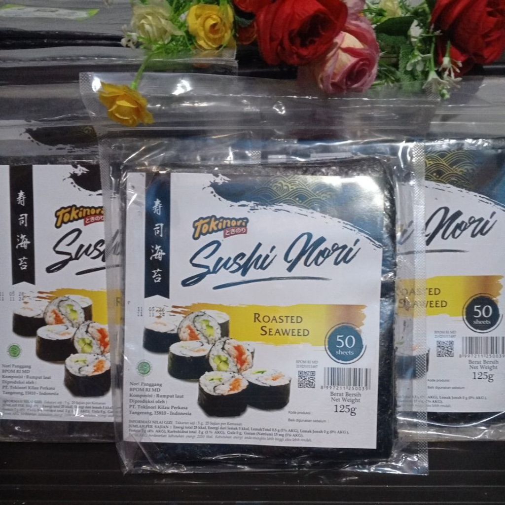 

Rumput Laut Nori Sushi TOKINORI 50 Lembar Halal seaweed termurah sale promo
