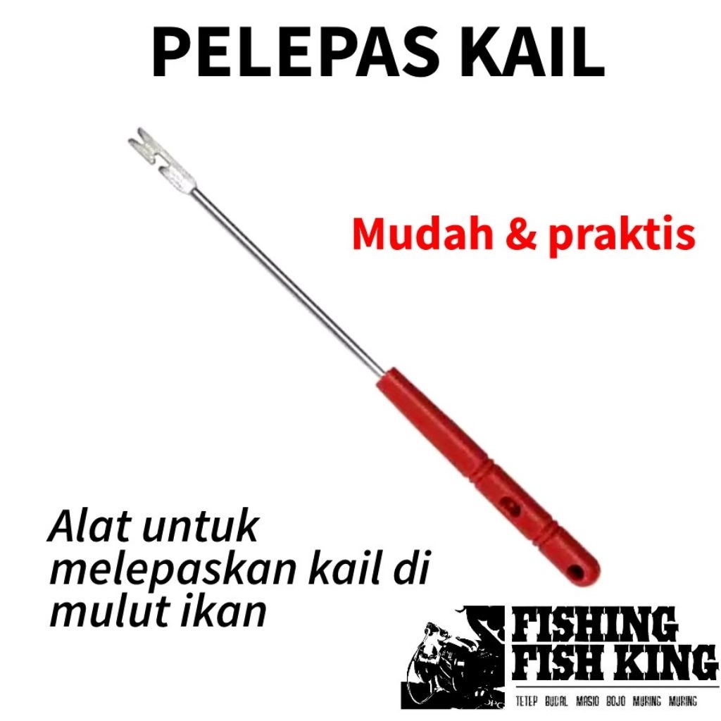 Alat pelepas kail pancing dimulut ikan