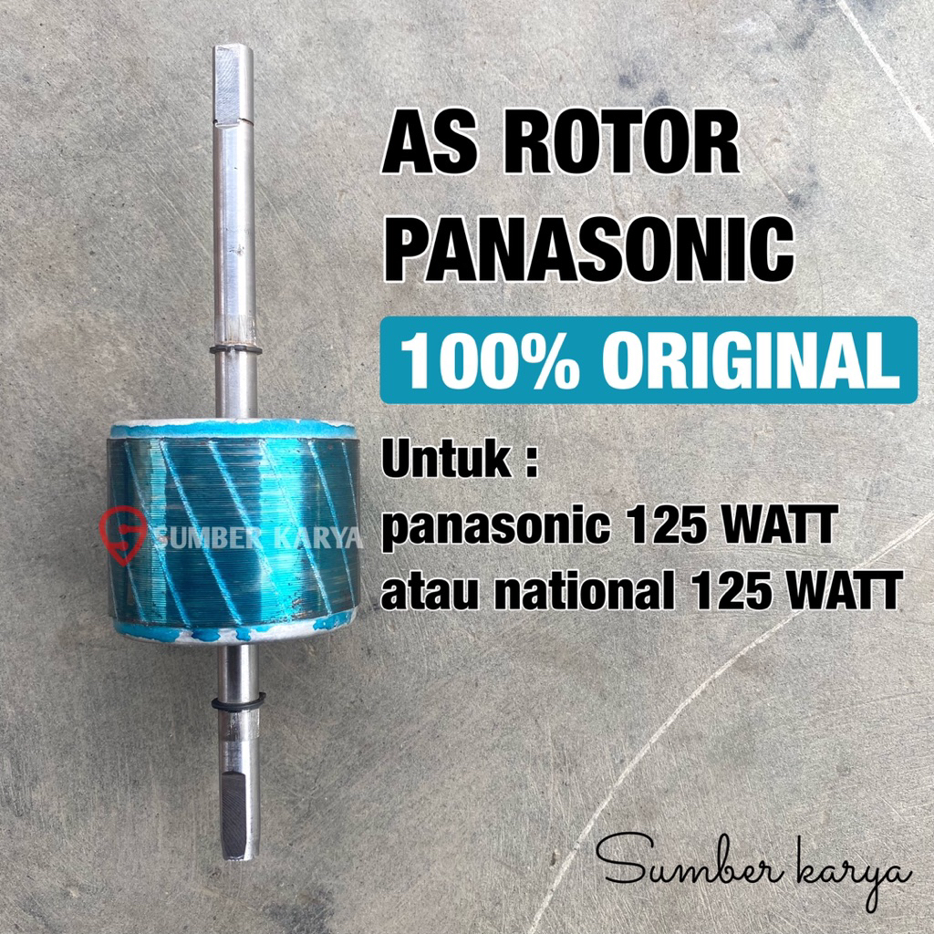 ROTOR / AS POMPA AIR PANASONIC ATAU NATIONAL - 125 watt TANPA bearing