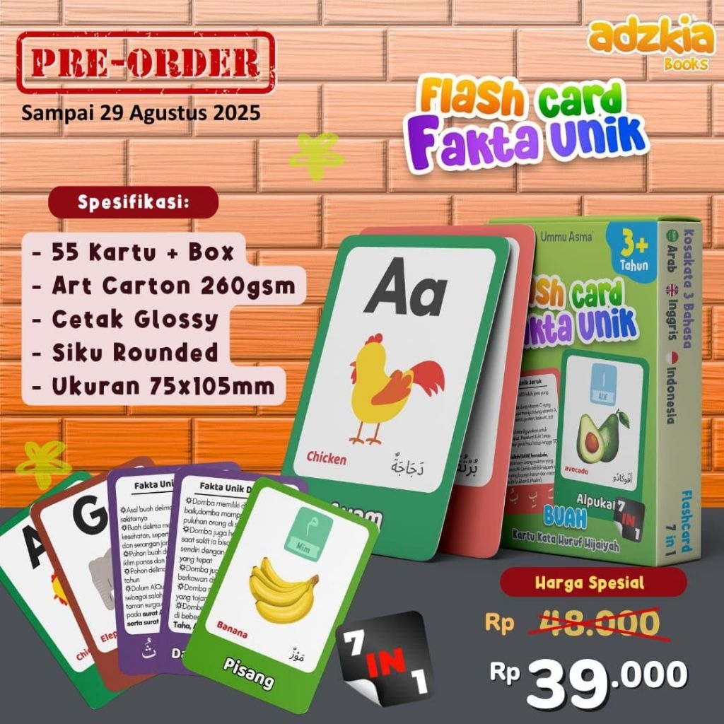 Flash Card Fakta Unik Adzkia
