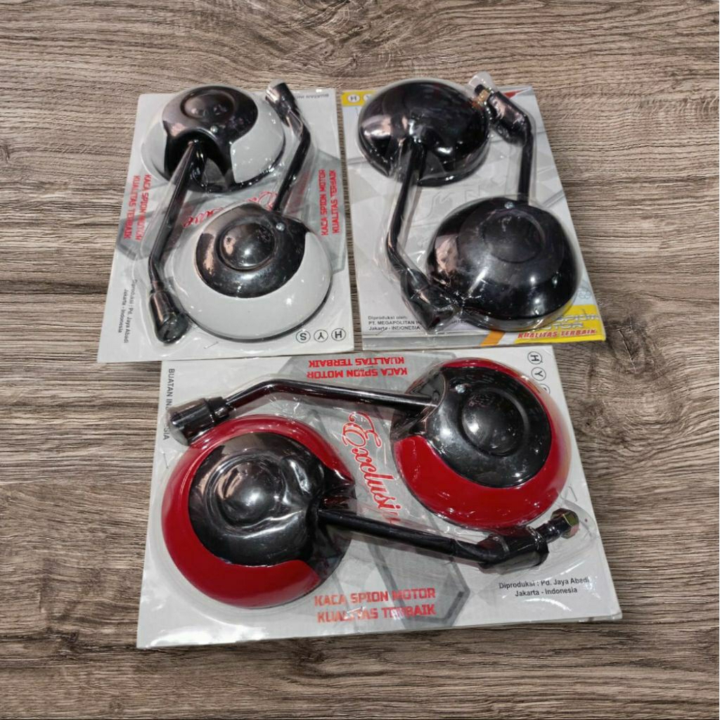 Kaca Spion Scoopy Scopy Standar Model Scoopy Karbu FI Esp Gagang Hitam Merah-Biru-Hitam-Putih Bisa U