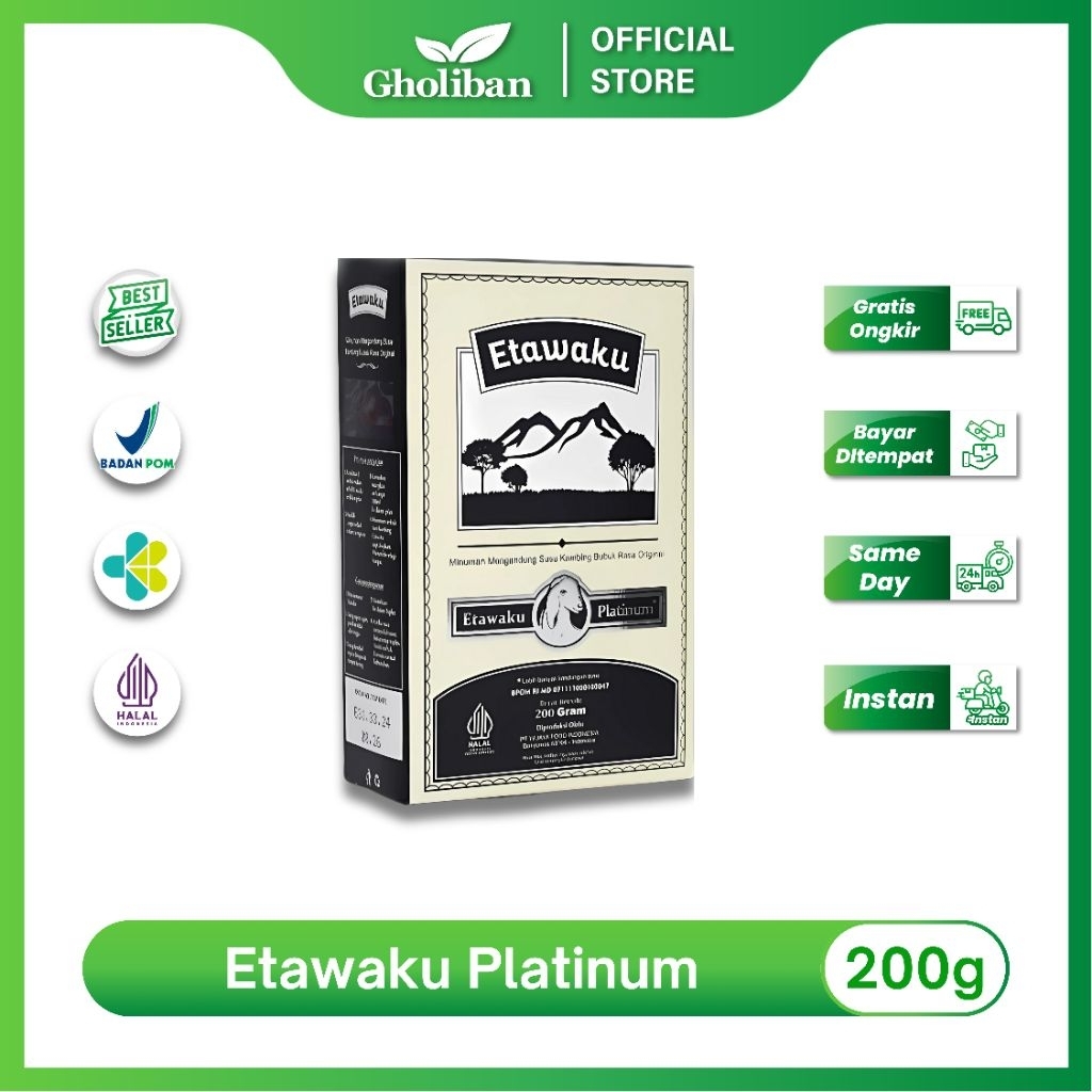 

Susu Kambing ETAWAKU PLATINUM 200g Susu Tinggi Nutrisi